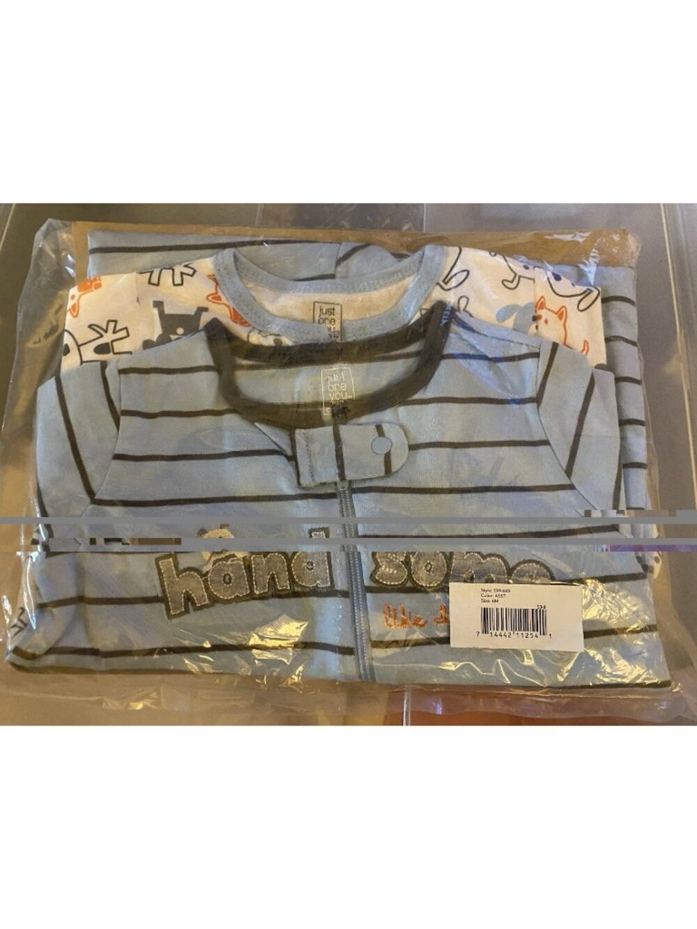 Carter's Just One You Baby Boy 2 Pk Handsome Bodysuit Lot Sz 6M NWT One Piece